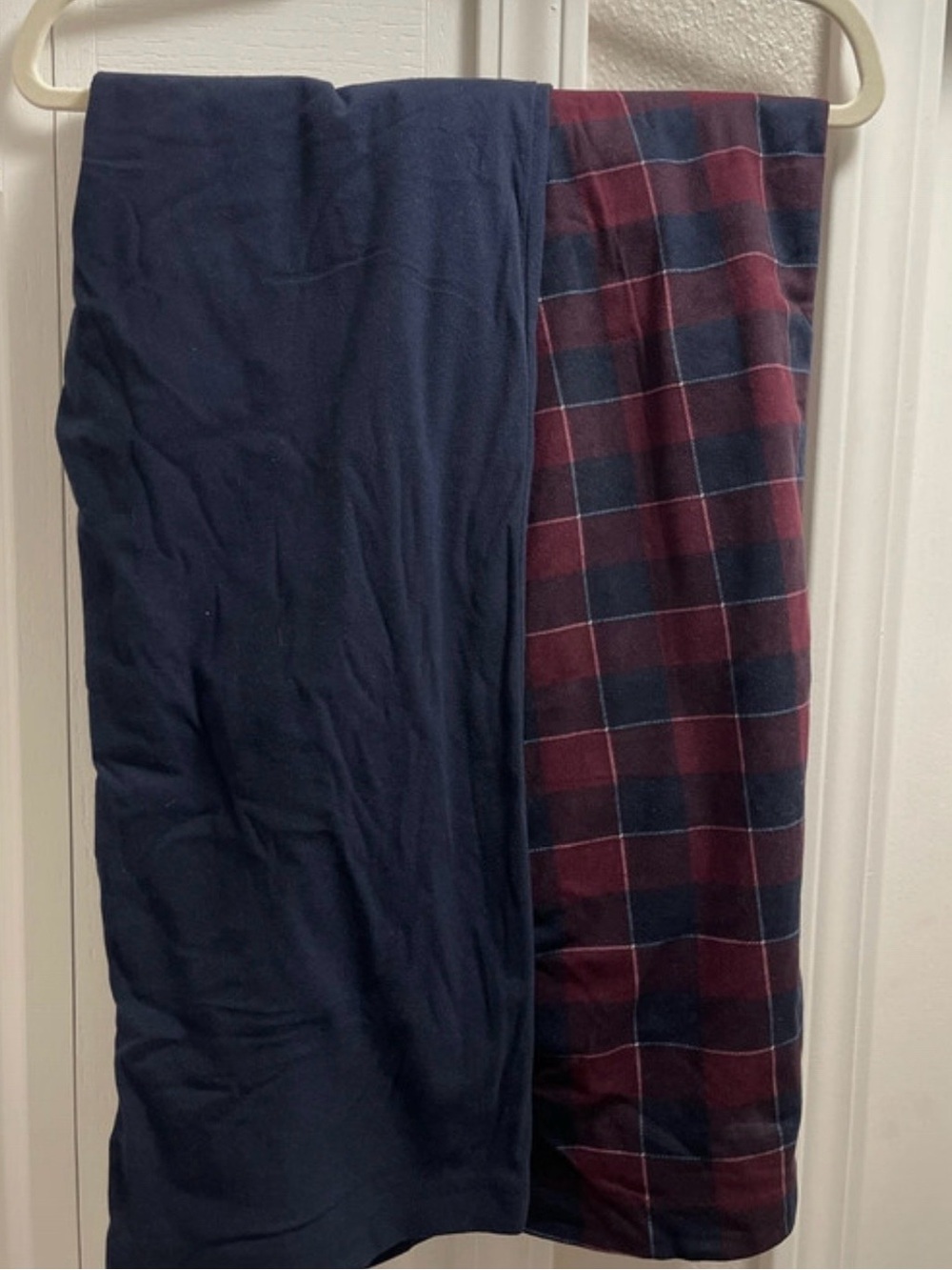 Nautica Navy and Burgundy Plaid Sleepwear Bottoms